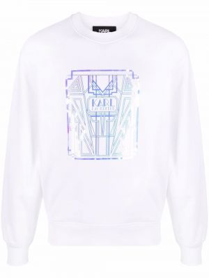 Trykt sweatshirt Karl Lagerfeld hvit