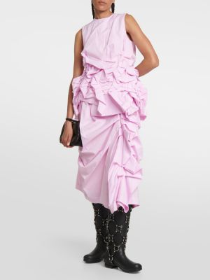 Bavlněné midi sukně Noir Kei Ninomiya růžové