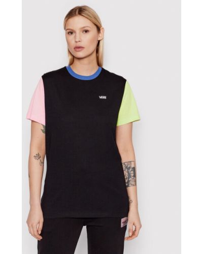 Vans Póló Left Chest Colorblock VN0A7RSQ Fekete Regular Fit