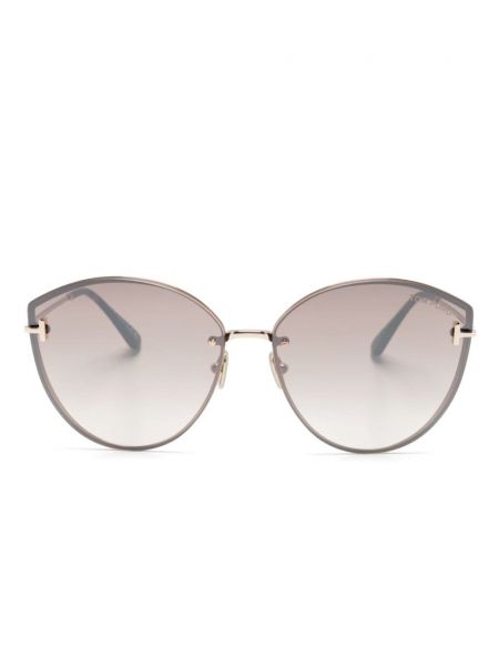 Okulary przeciwsłoneczne oversize Tom Ford Eyewear złote