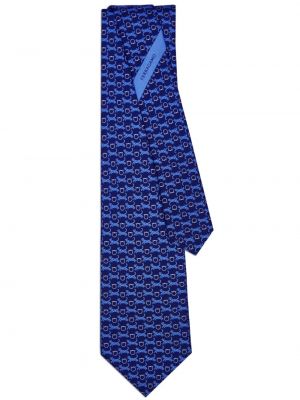 Tigrovaná hodvábna kravata s potlačou Ferragamo