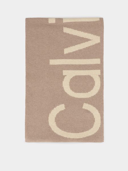 Серый шарф Calvin Klein