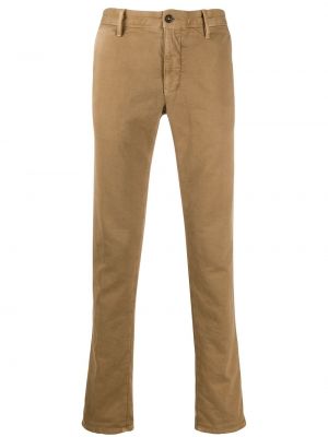 Pantalones chinos slim fit Incotex marrón