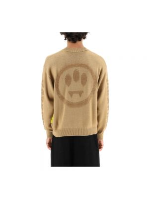 Dzianinowy sweter z okrągłym dekoltem Barrow brązowy