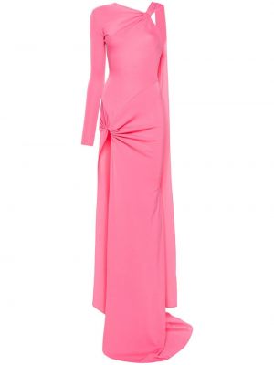 Asimetrična večernja haljina David Koma ružičasta