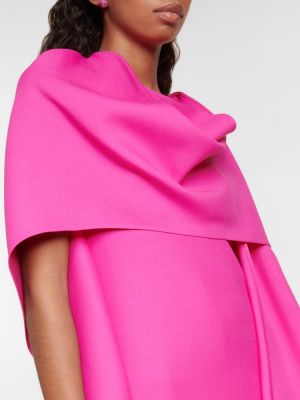 Vestito lungo di lana di seta Valentino rosa