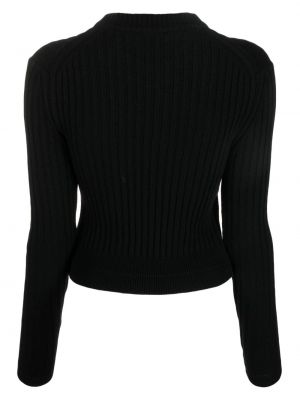 Vilnonis džemperis apvaliu kaklu Filippa K juoda