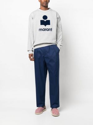 Plisované kalhoty relaxed fit Isabel Marant modré