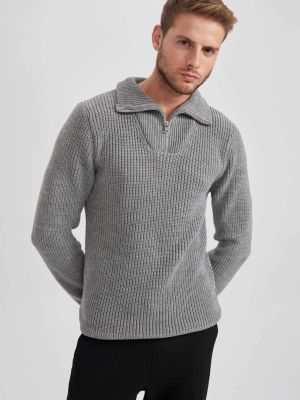 Пуловер Defacto серый