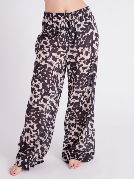 Pantalones de algodón de playa Calvin Klein negro