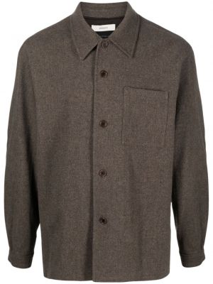 Camicia di lana Amomento marrone