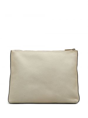 Clutch somiņa ar rāvējslēdzēju ar apdruku Gucci Pre-owned balts