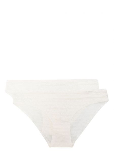 Pantalon culotte en jacquard Emporio Armani blanc