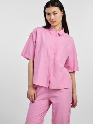 Классическая рубашка Pieces розовая