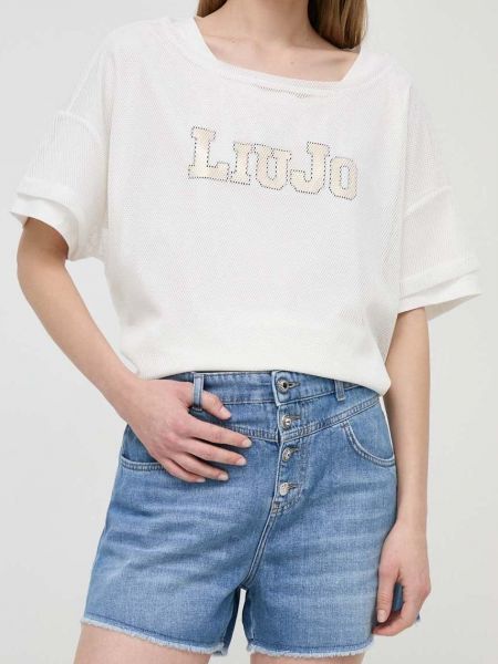 Однотонные джинсовые шорты Liu Jo