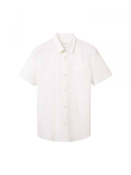 Rifľová košeľa Tom Tailor Denim biela