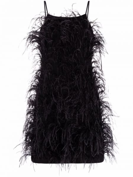 Платье мини с перьями Michael Kors, черное