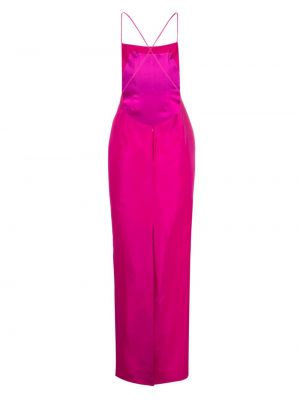 Abendkleid mit rückenausschnitt Laquan Smith pink