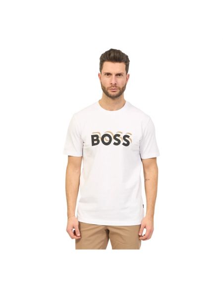 Koszulka bawełniana Hugo Boss biała
