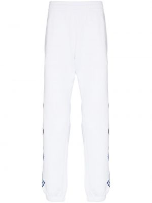 Pantaloni con stampa Moncler bianco