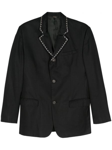 Langer blazer mit stickerei Versace Pre-owned schwarz