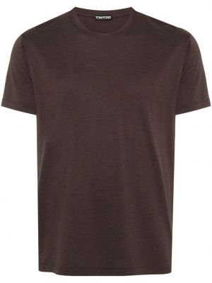 T-shirt brodé Tom Ford marron