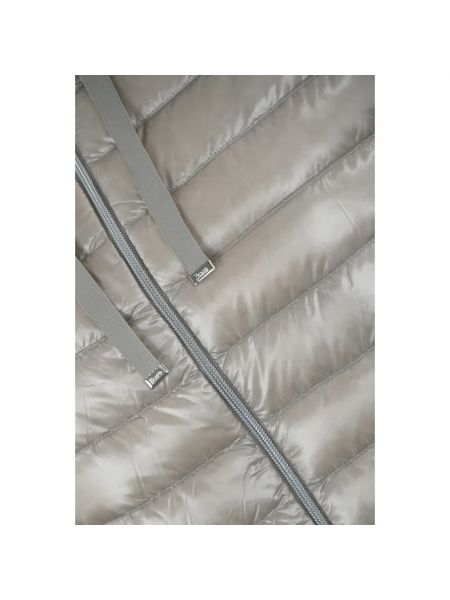 Abrigo de invierno de nailon de algodón acolchado Herno gris