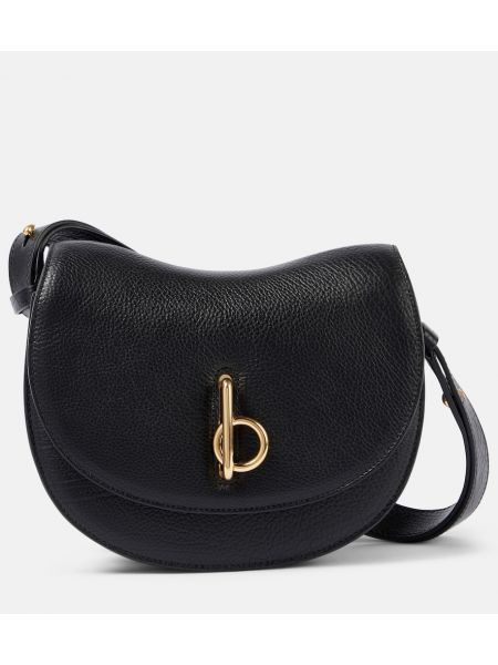 Lær mini bag Burberry svart