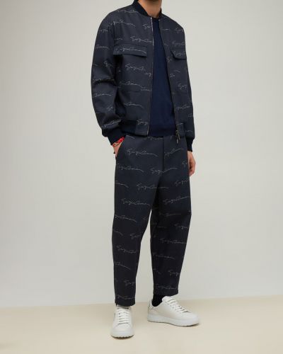 Bavlnené džínsy Giorgio Armani modrá