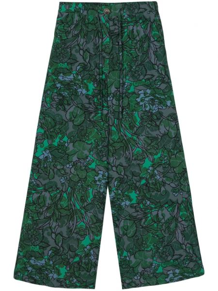 Pantaloni cu picior drept cu croială lejeră Pierre-louis Mascia verde