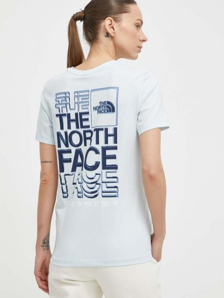 Koszulka bawełniana The North Face niebieska