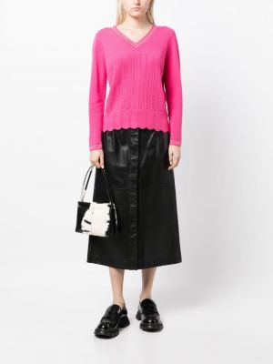 Pullover mit v-ausschnitt Paule Ka pink