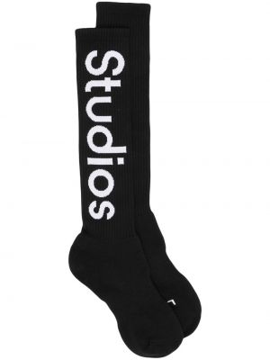 Чорапи с принт Acne Studios черно