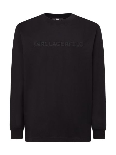 Hosszú ujjú póló Karl Lagerfeld fekete