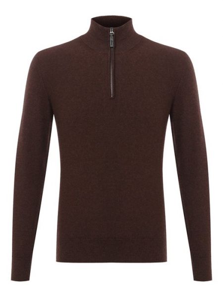 Кашемировый свитер Brioni коричневый