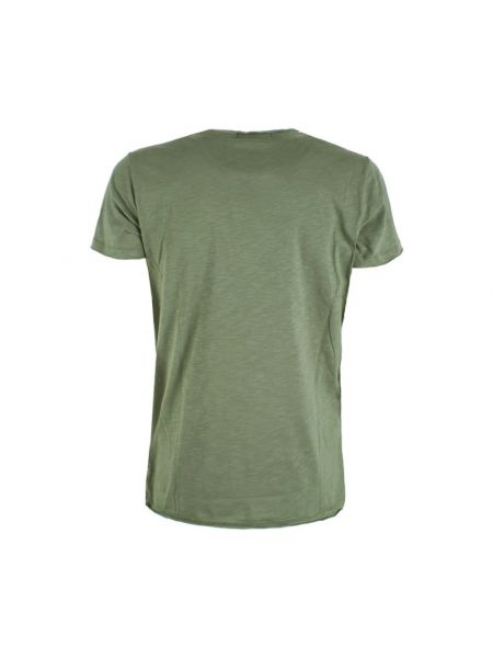 T-shirt mit v-ausschnitt mit kurzen ärmeln mit taschen Yes Zee grün