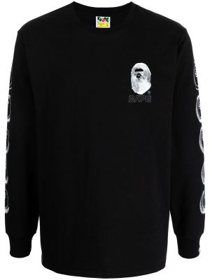 Trykt bomull t-skjorte A Bathing Ape® svart