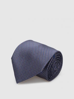 Шовковий краватка з візерунком Stefano Ricci, сірий