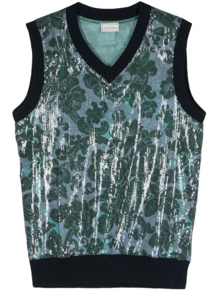 Gilet à paillettes Pierre-louis Mascia bleu