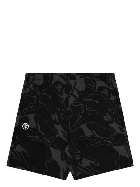 Pantaloni scurți cu imagine din jacard Aape By A Bathing Ape negru