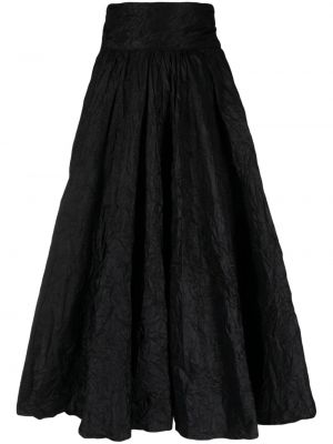 Plisované hedvábné midi sukně Daniela Gregis černé
