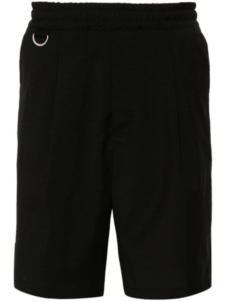 Woll shorts mit plisseefalten Low Brand schwarz