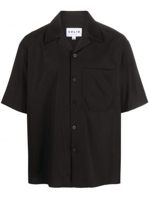 Bavlněná košile Solid Homme černá