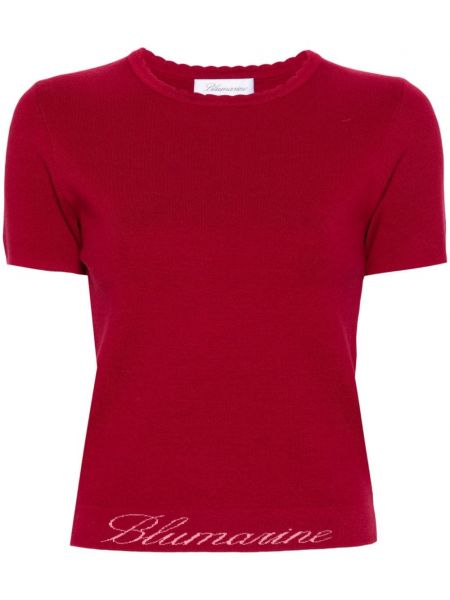 Jacquard t-shirt Blumarine rød