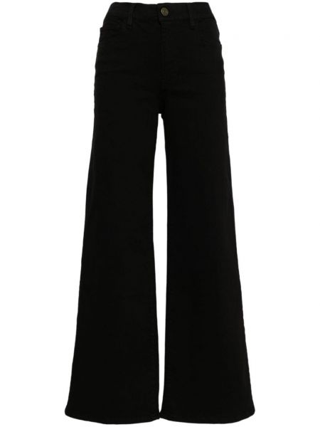 Voľné džínsy s vysokým pásom Frame čierna