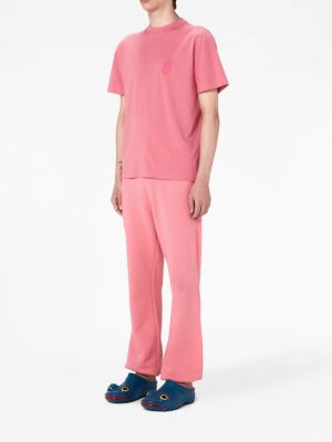 Bavlněné tričko Jw Anderson růžové