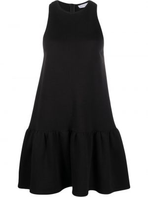 Bavlněné mini šaty bez rukávů na zip Ioana Ciolacu - černá