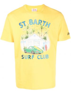 T-shirt con stampa Mc2 Saint Barth giallo