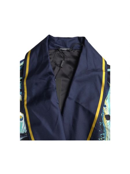 Albornoz de seda Dolce & Gabbana azul