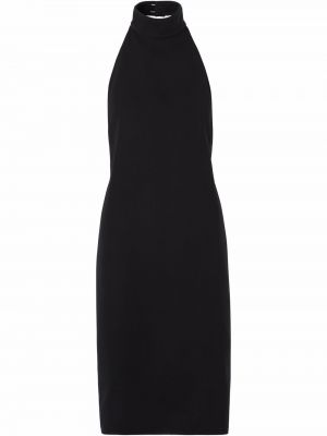 Копринена рокля Burberry черно